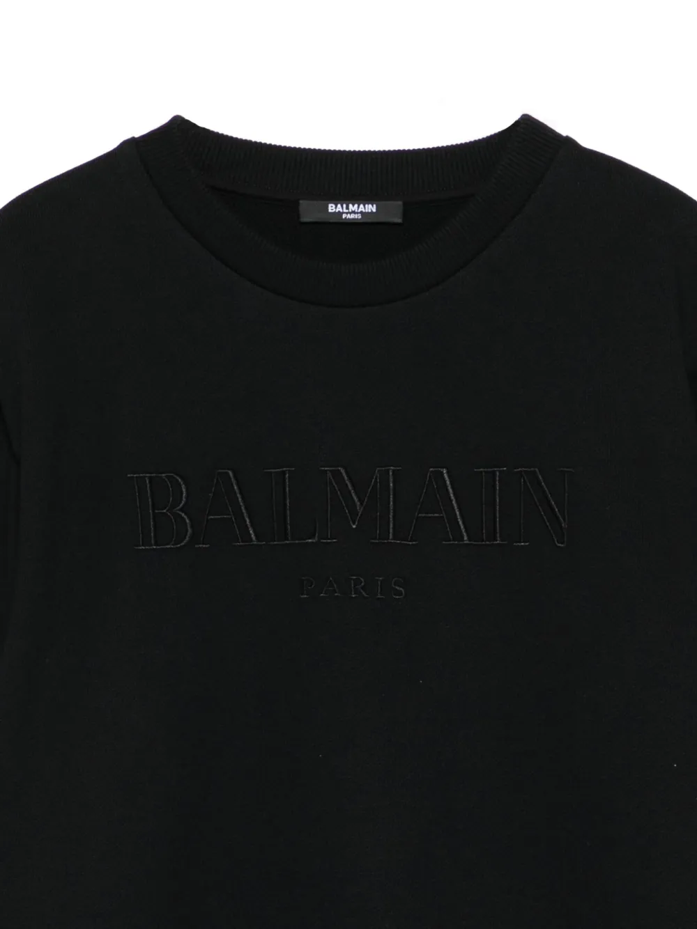Balmain Kids Sweater met geborduurd logo Zwart
