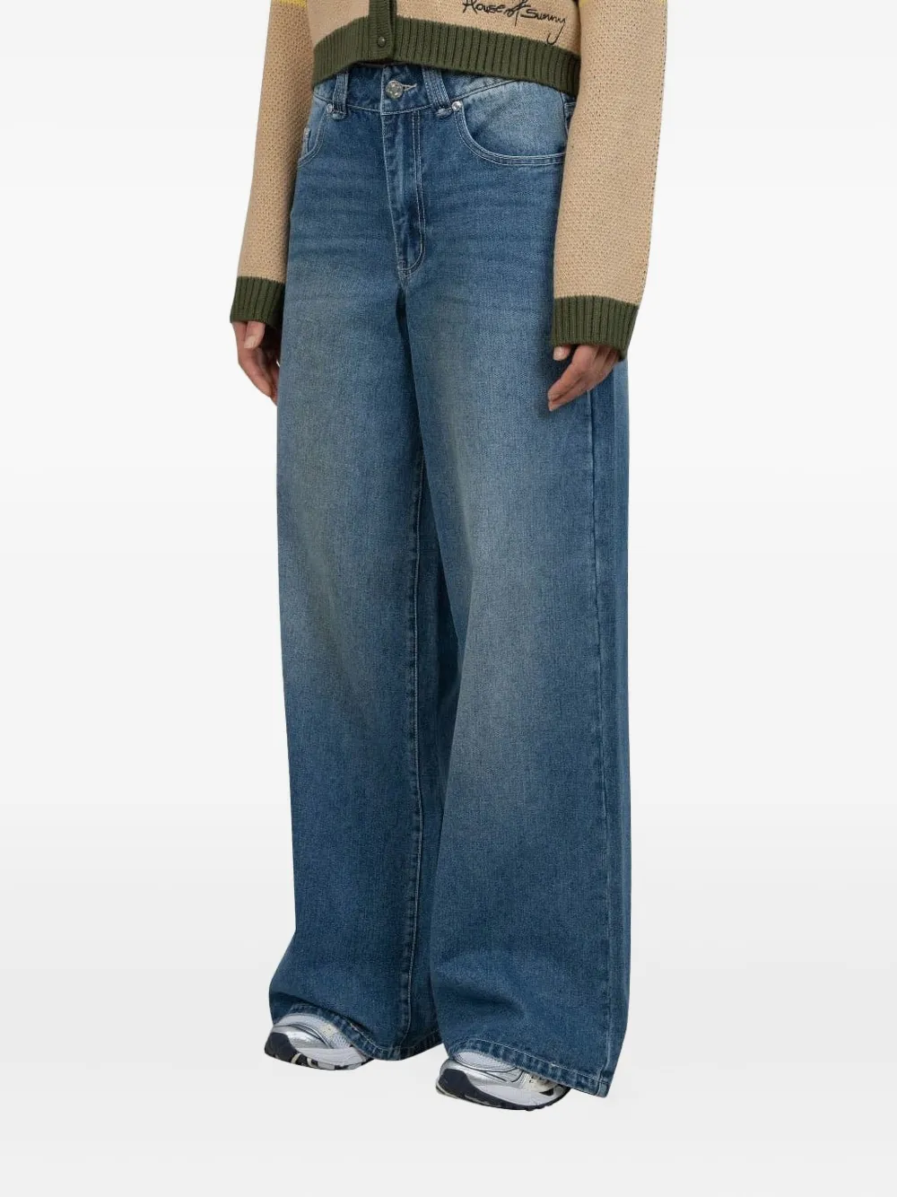 House of Sunny Low waist jeans - Blauw