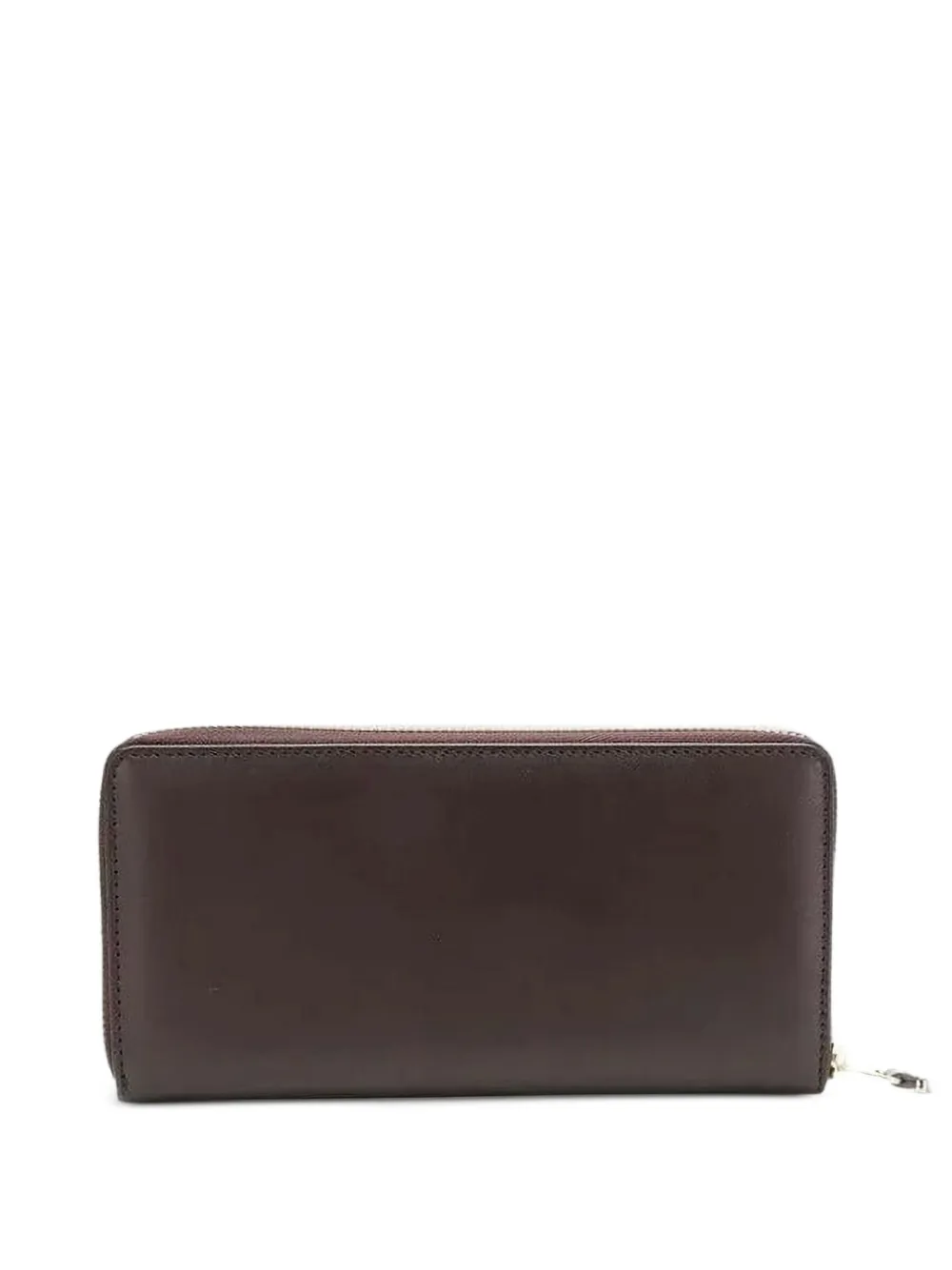 Comme Des Garçons Zip-around Leather Wallet In Brown