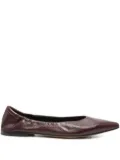 Pomme D´Or Glove pointed-toe leather ballet flats - Red