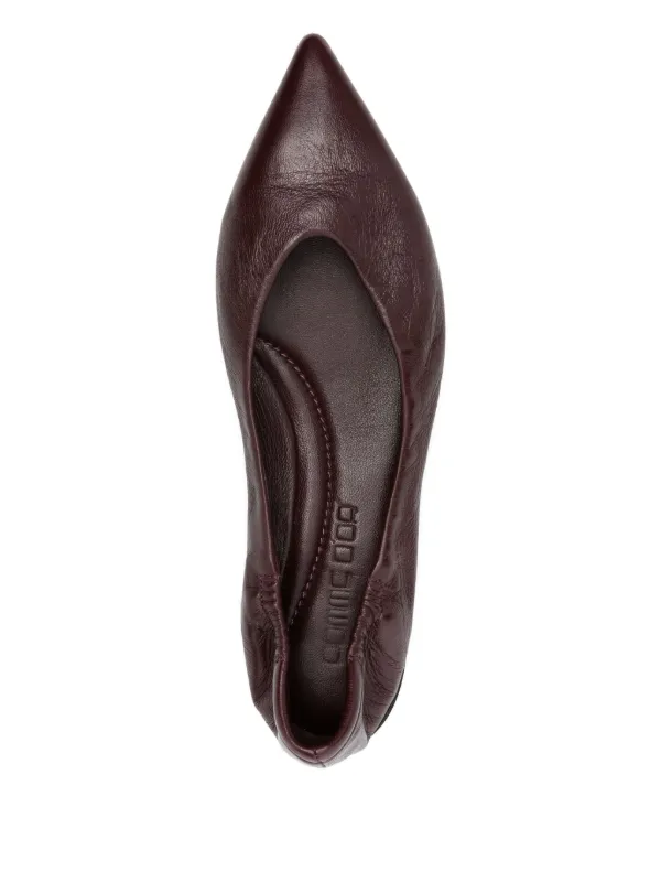 美品 POMME D'OR フリンジ フラットシューズ ポインテッドトゥ BLK Pomme D´Or ポインテッドトゥ フラットシューズ | レッド