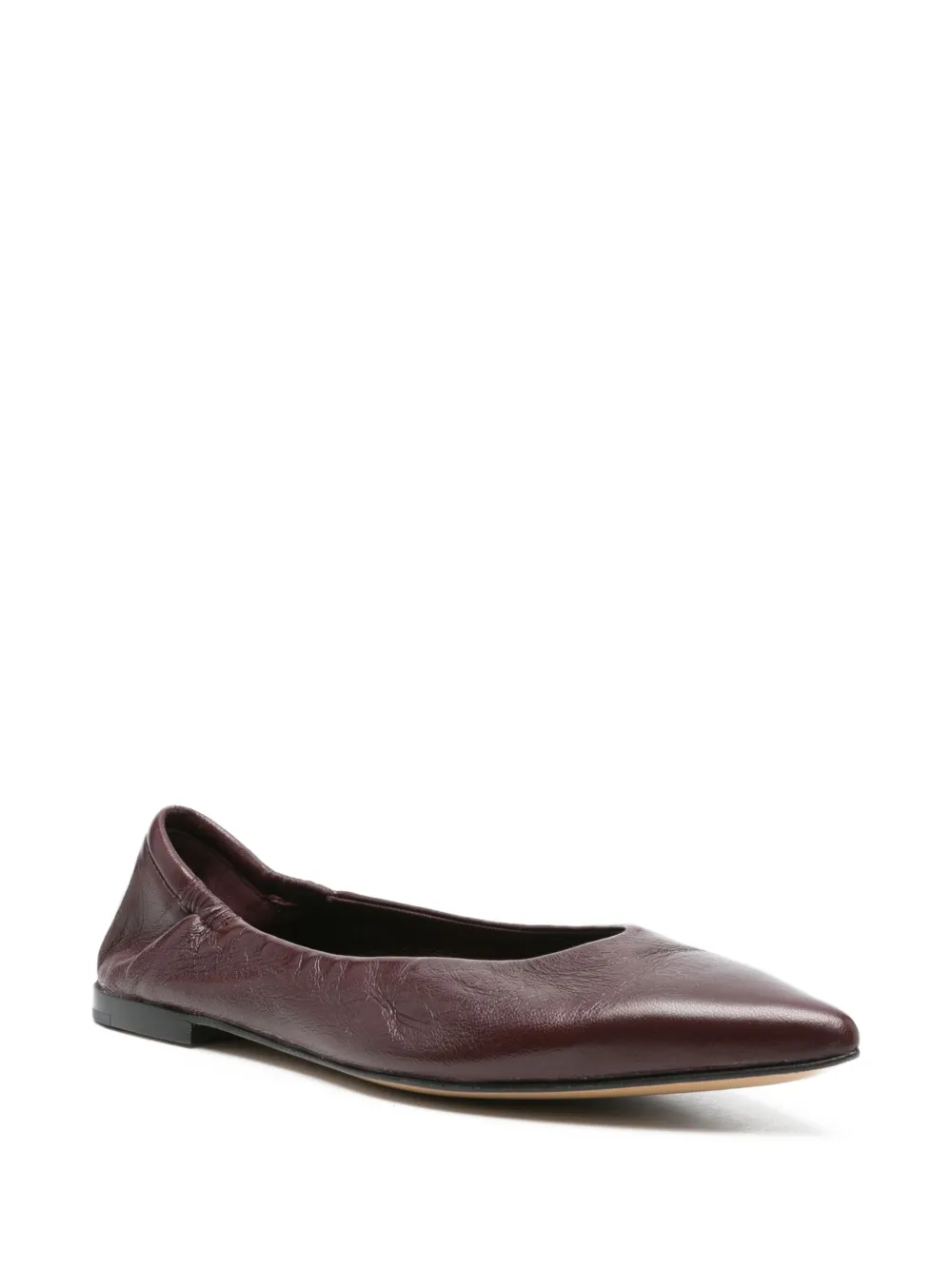 Pomme D´Or Glove leren ballerina's met puntige neus Rood