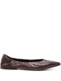 Pomme D´Or Glove pointed-toe leather ballet flats - Red