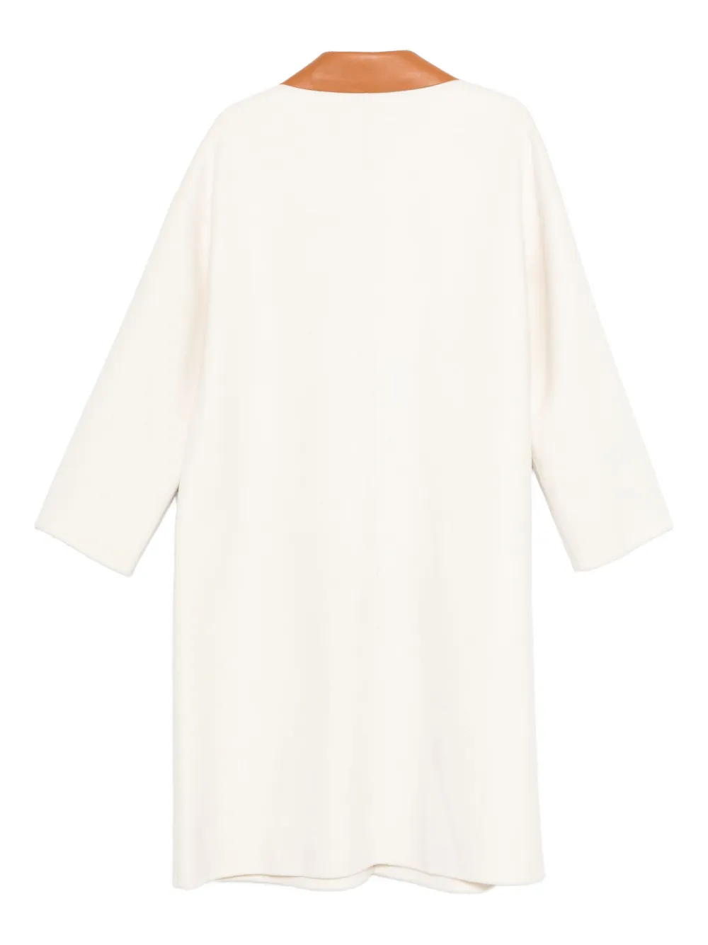 Liska Leather-trim Coat In White