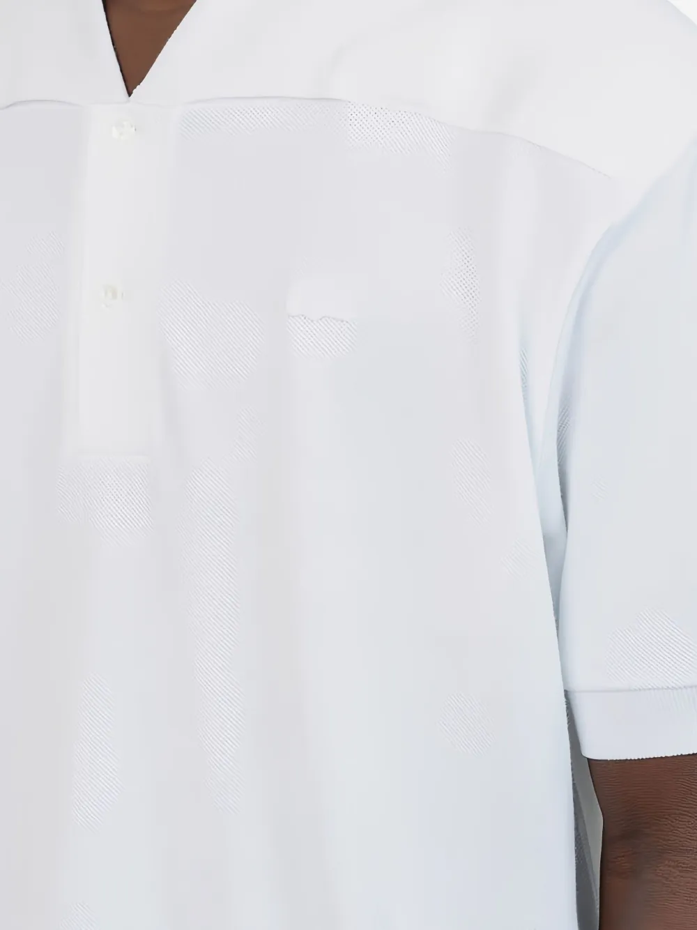 Lacoste Poloshirt Mit V-ausschnitt In White