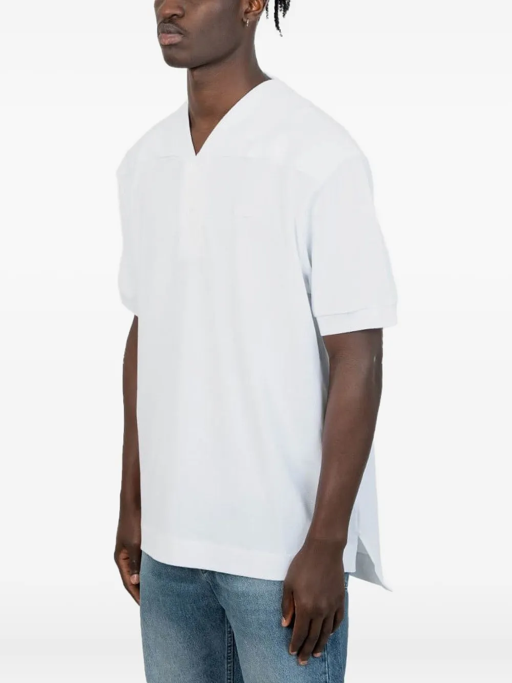 Lacoste Poloshirt met V-hals - Wit