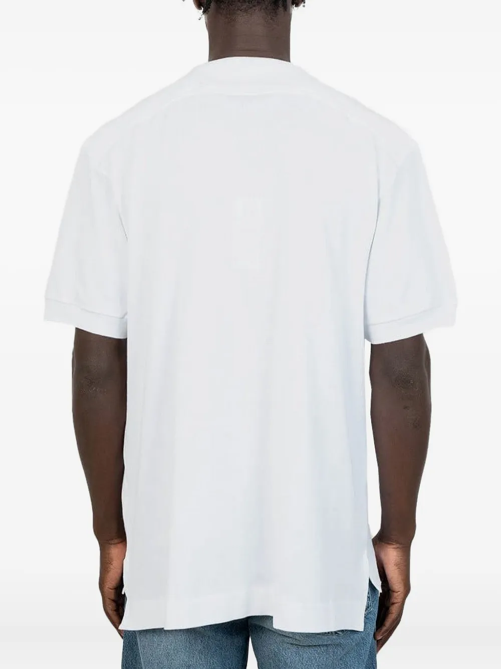 Lacoste Poloshirt Mit V-ausschnitt In White