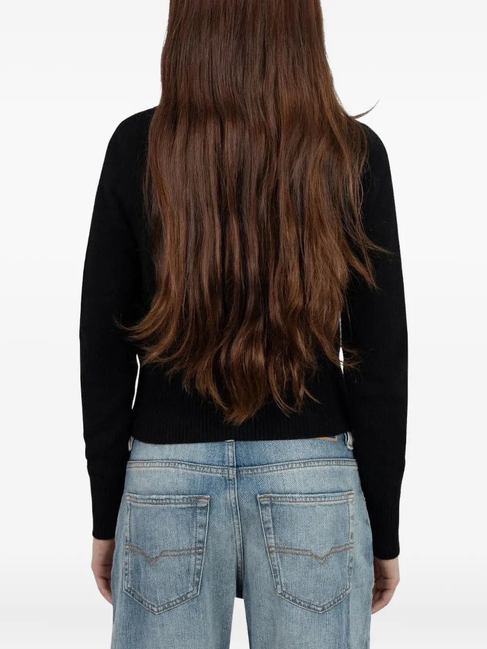 Diesel Trui met D-logo Zwart