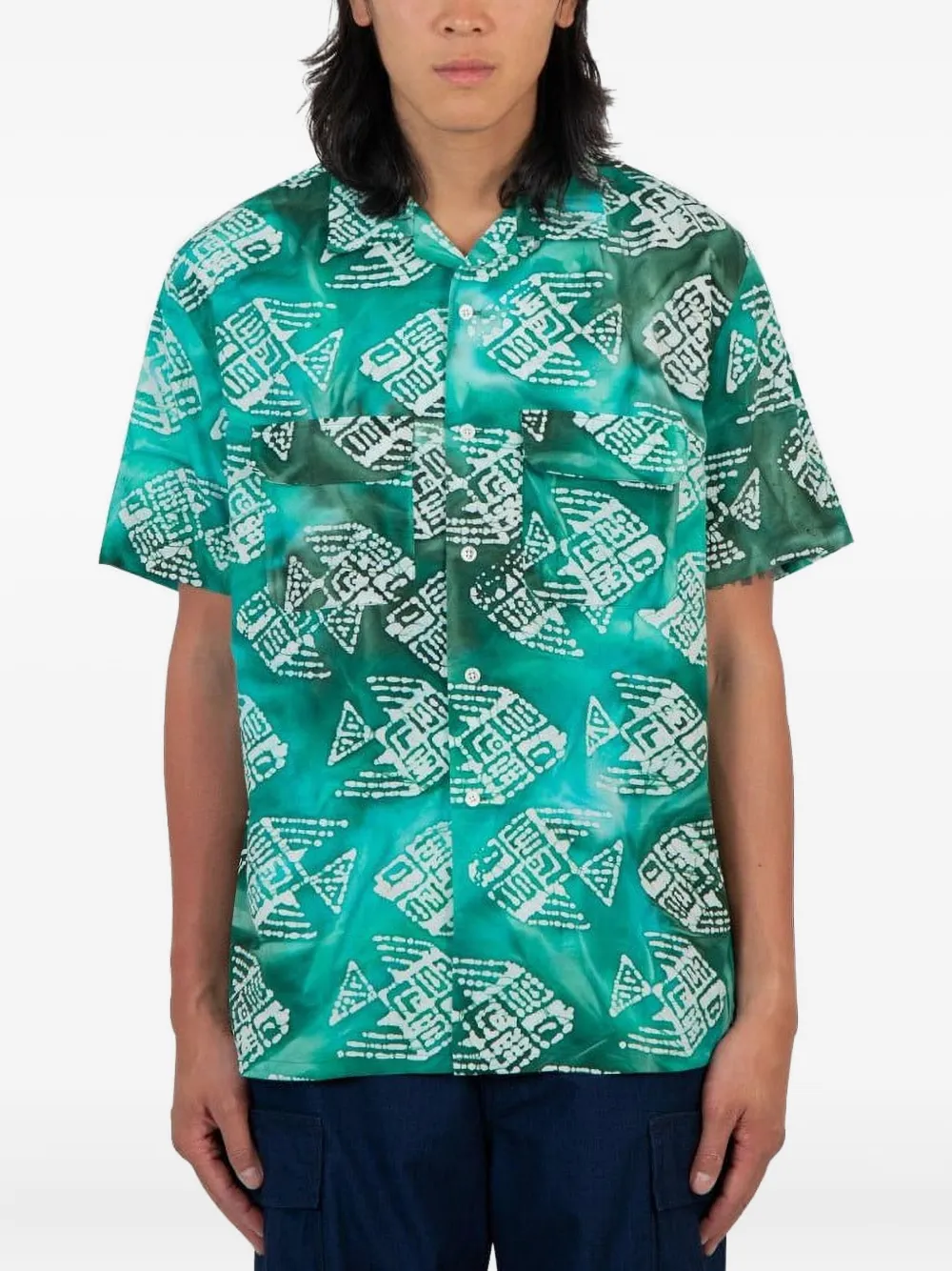 patterned cotton shirt