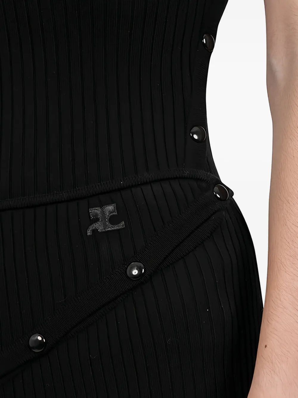 Engineered Garments Ribbed Button-fastening Skirt In Black