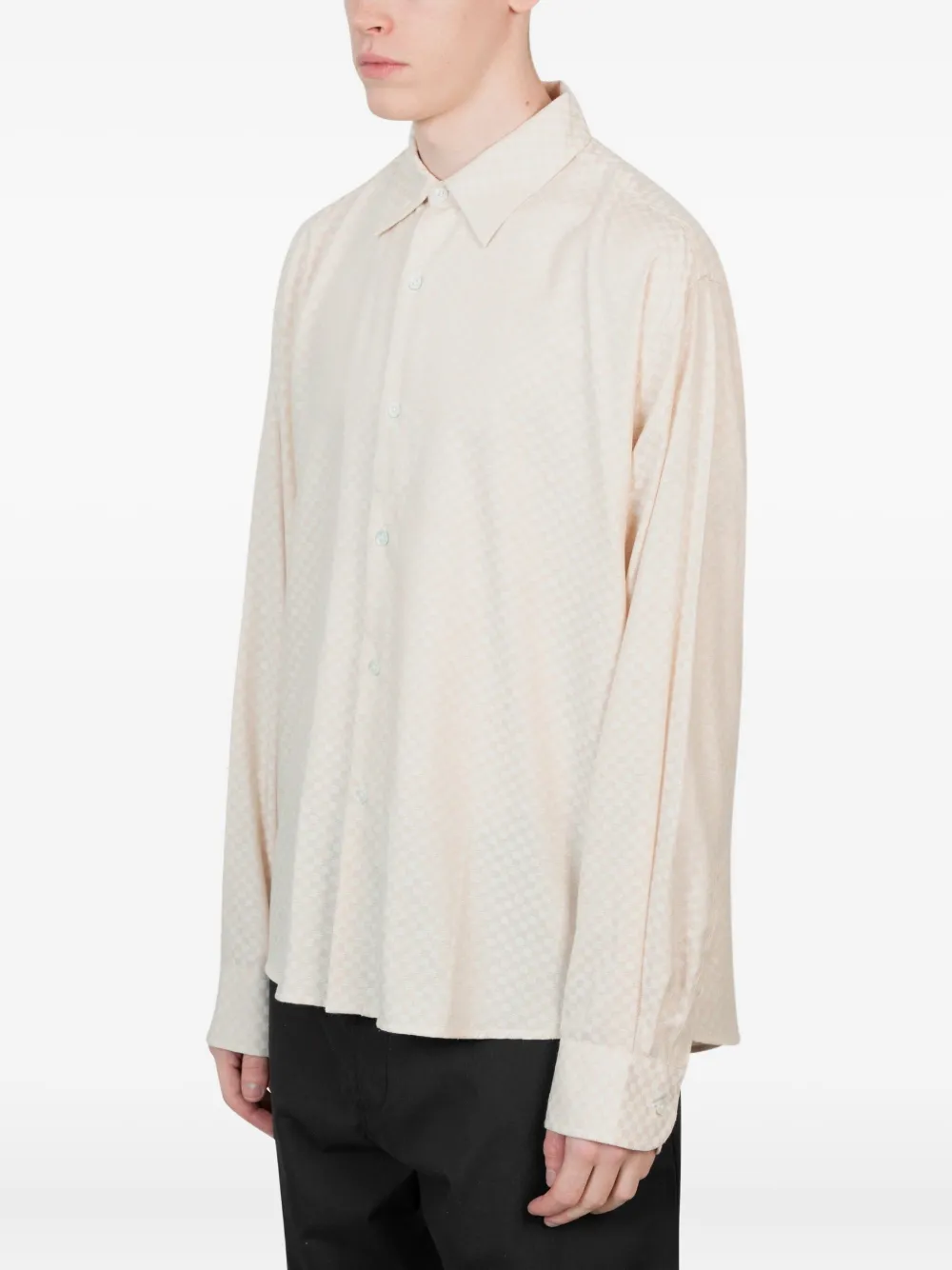 Vous Décidez Geruit overhemd - Beige