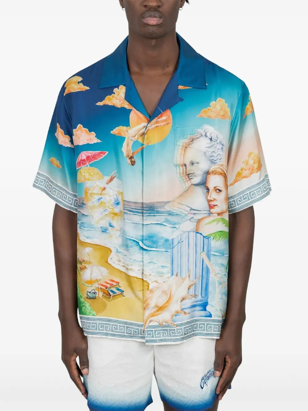 Casablanca Le Pongeon silk shirt | Blue | Image 1