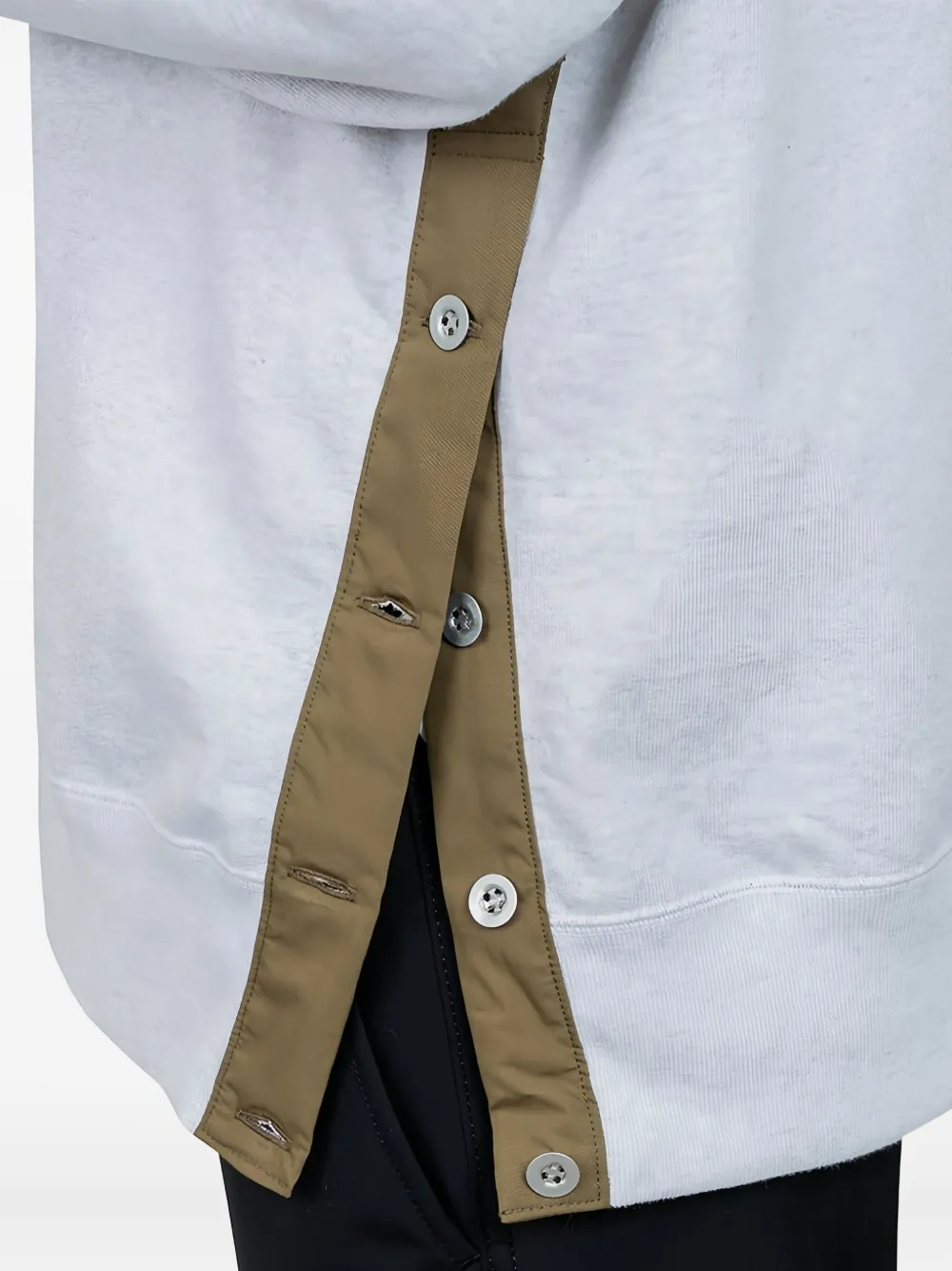 Comme des Garçons Homme Sweater met ronde hals en knoopdetail Blauw