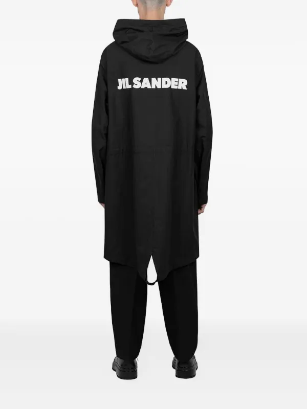 Jil Sander フーデッド レインコート | ブラック | FARFETCH JP