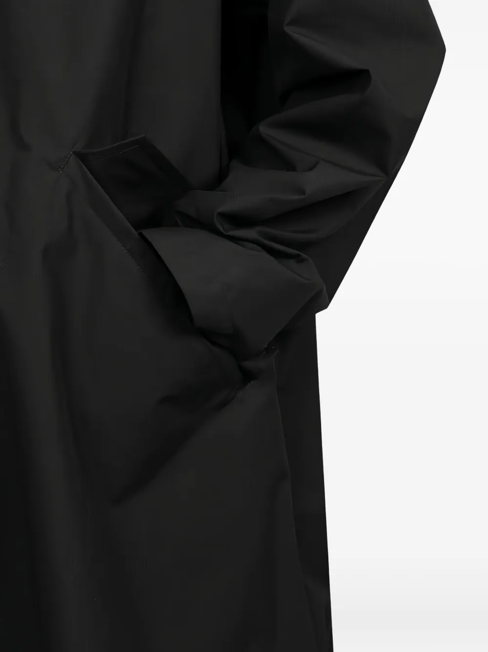 Jil Sander logo-print hooded raincoat Zwart