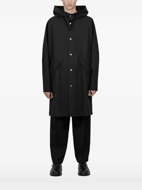 Jil Sander logo-print hooded raincoat