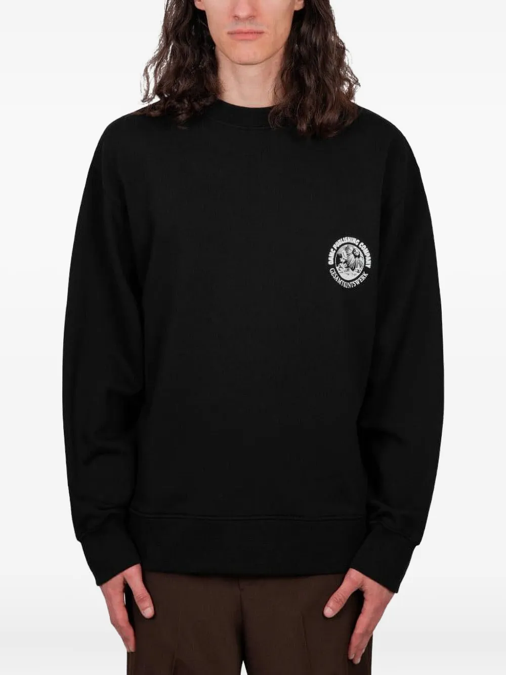OAMC Sweater met logoprint Zwart