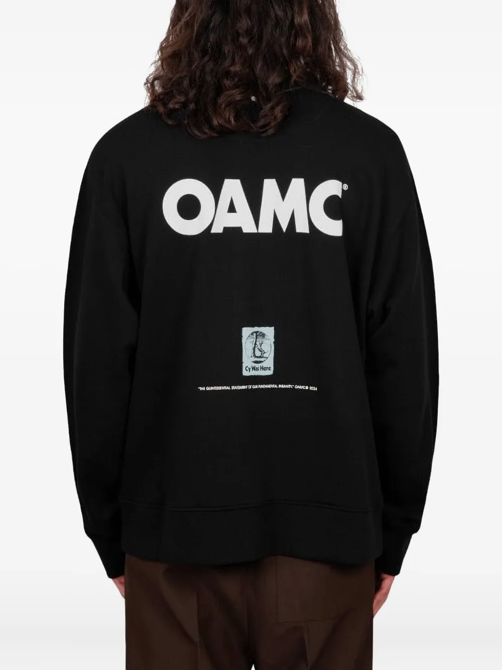 OAMC Sweater met logoprint Zwart