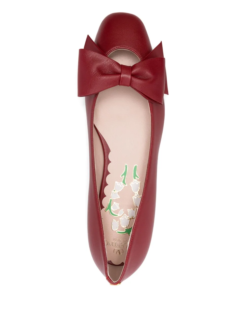 Valentino Garavani Ballerina's met strikdetail Rood