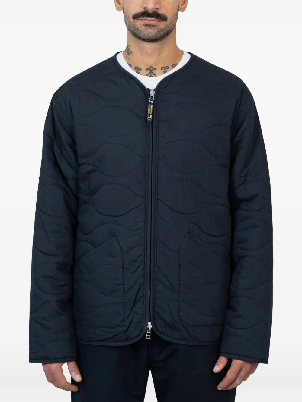 Comme Des Garçons Shirt quilted padded jacket Zwart