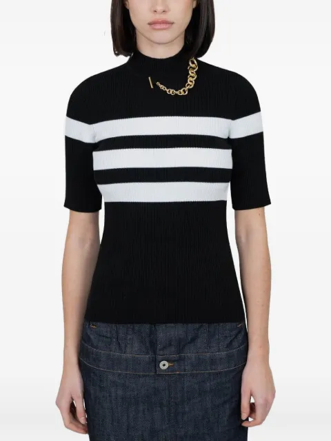 Jean Paul Gaultier chain-embellished ribbed top 