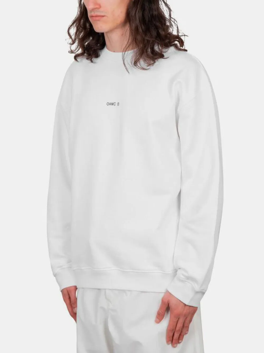 Oamc Cotton Sweatshirt In White
