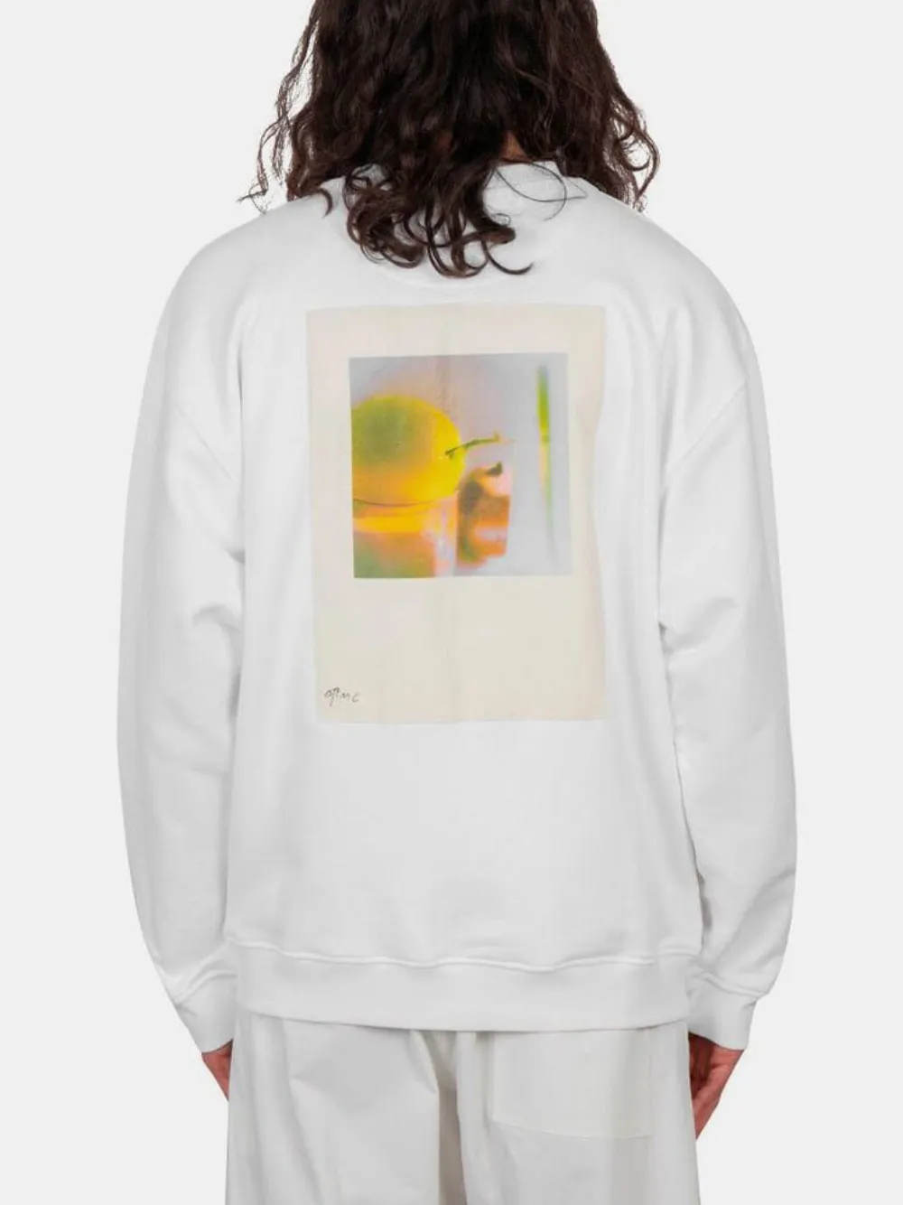 Oamc Cotton Sweatshirt In White