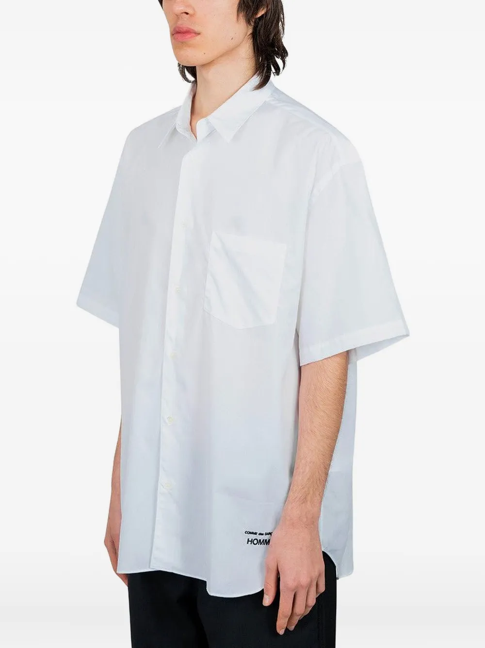 Comme des Garçons Homme Overhemd met opgestikte zak - Wit