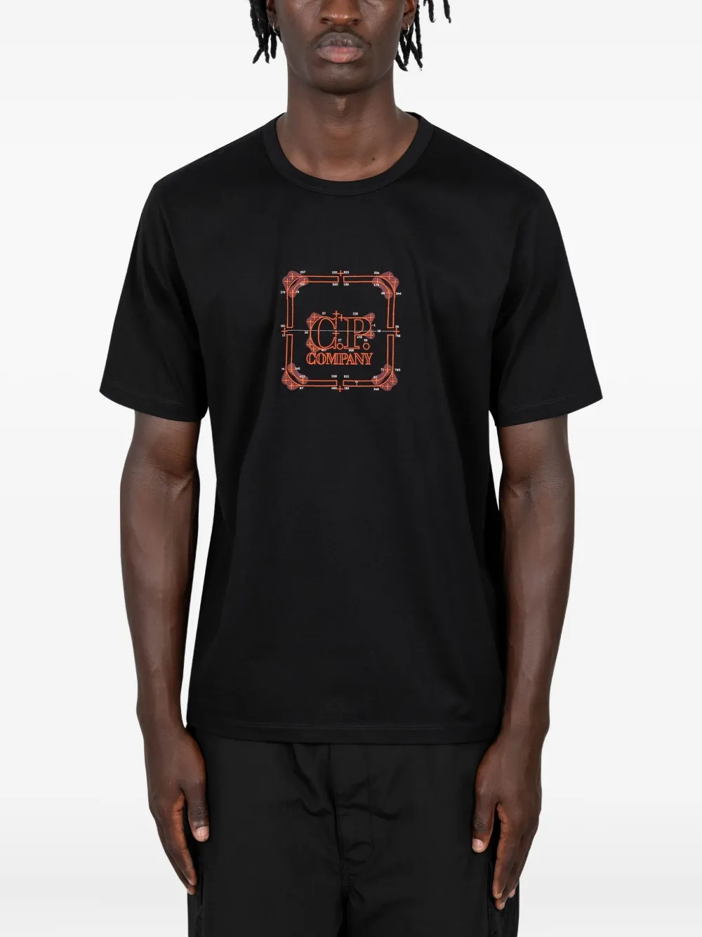 C.P. Company square-logo T-shirt | Black | Image 1