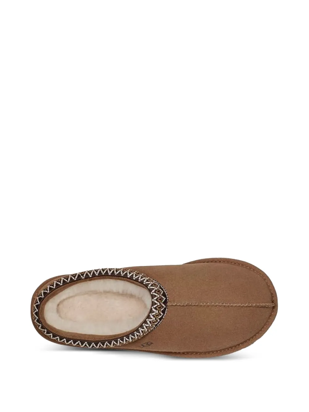 Ugg Tasman Beige Mules With Embossed Logo In Suede Woman In Brown