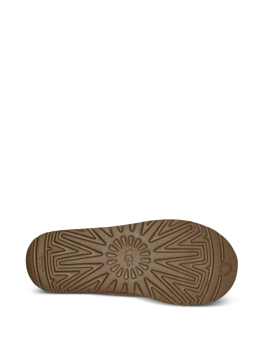 Ugg Tasman Beige Mules With Embossed Logo In Suede Woman In Brown