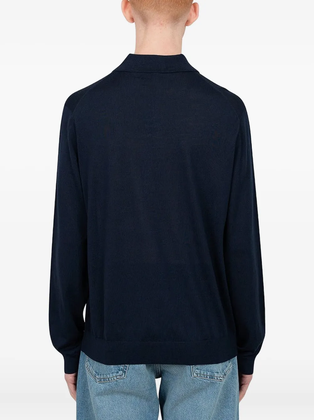 Universal Works Langärmeliges Poloshirt In Blue