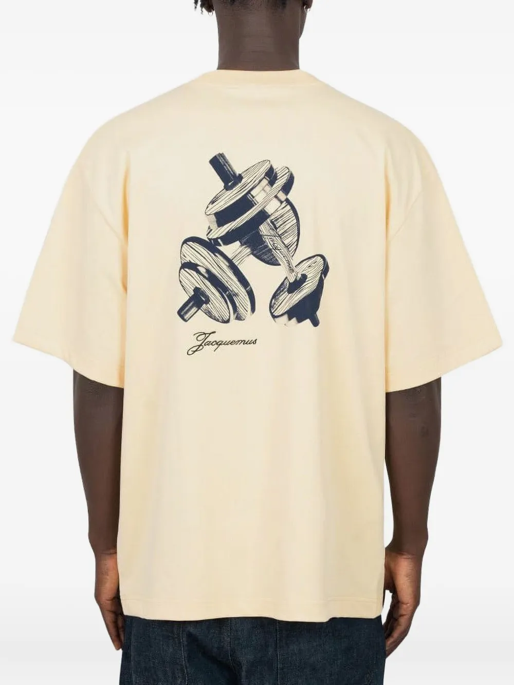 Jacquemus T-shirt Mit Hantel-print In Yellow