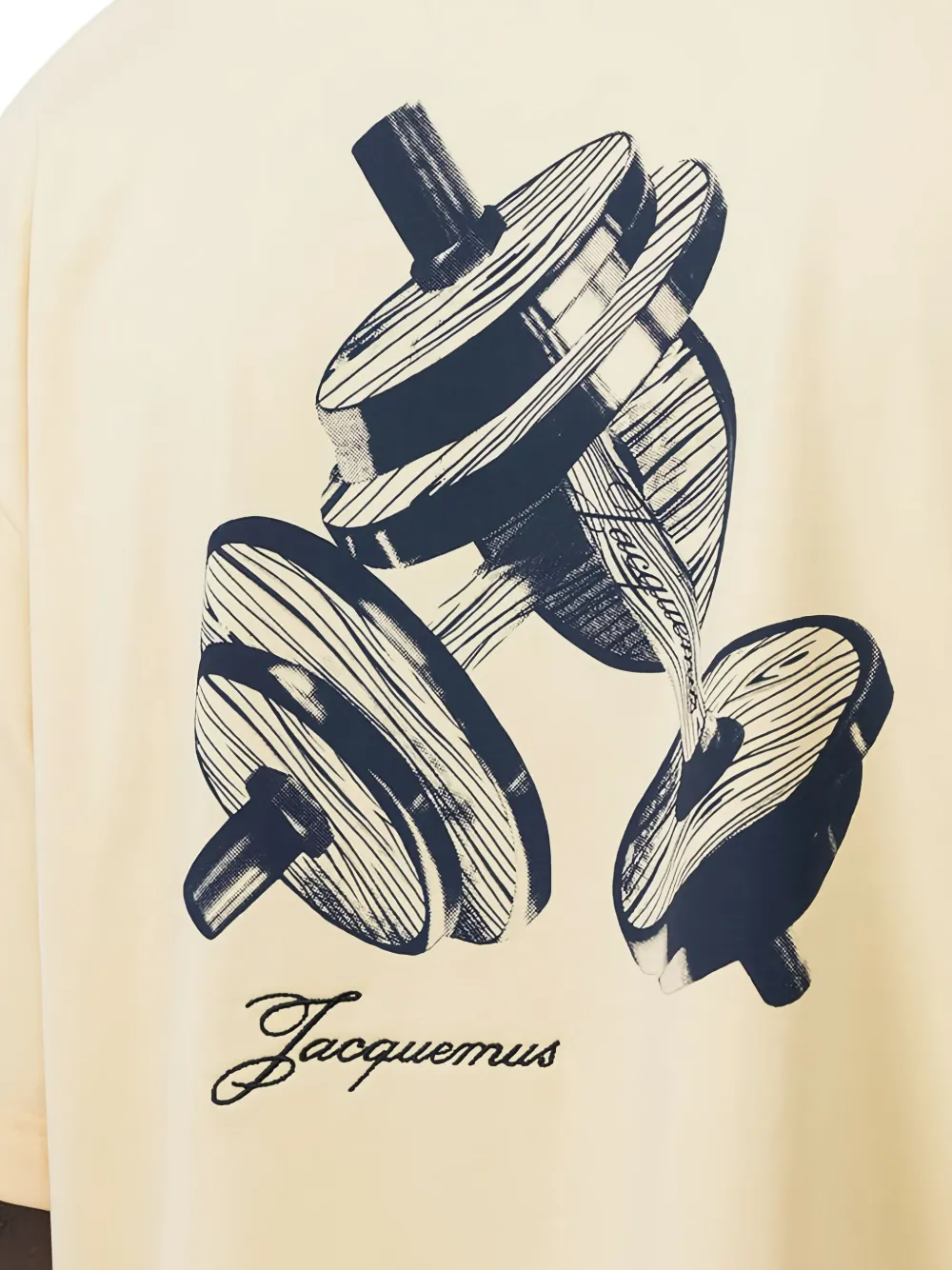 Jacquemus T-shirt Mit Hantel-print In Yellow