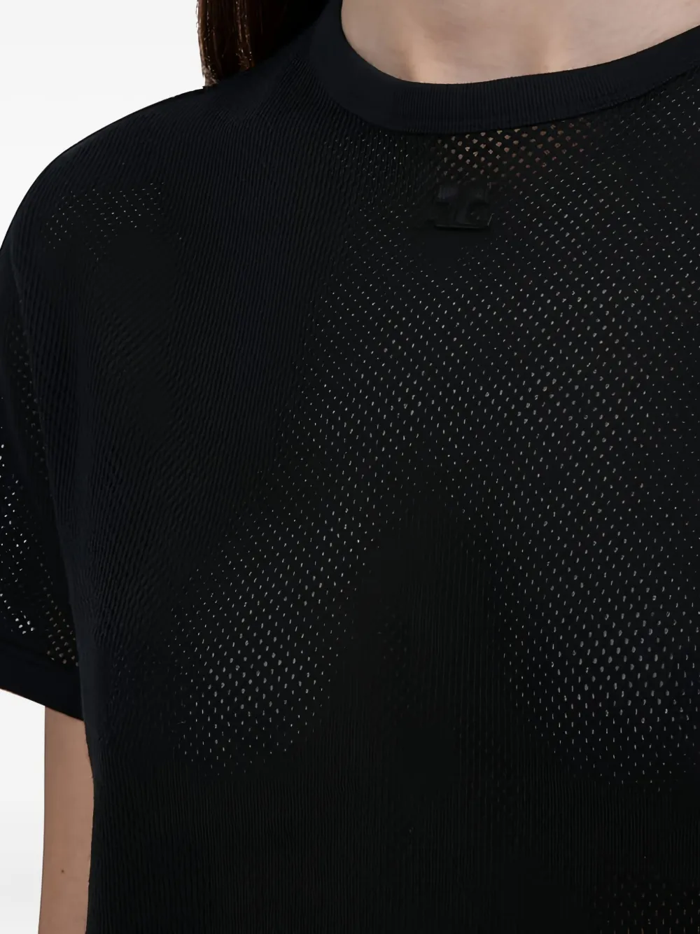 Courrèges Mesh T-shirt Zwart