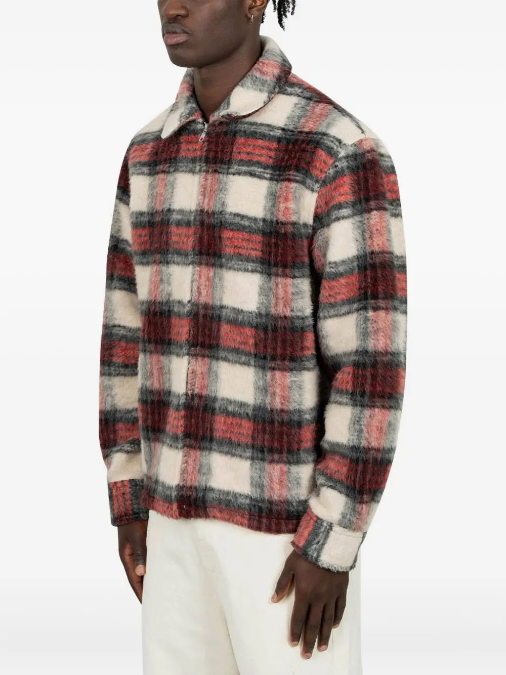 Arte Antwerp checked zip-up jacket | Shirt Jackets | Image 2