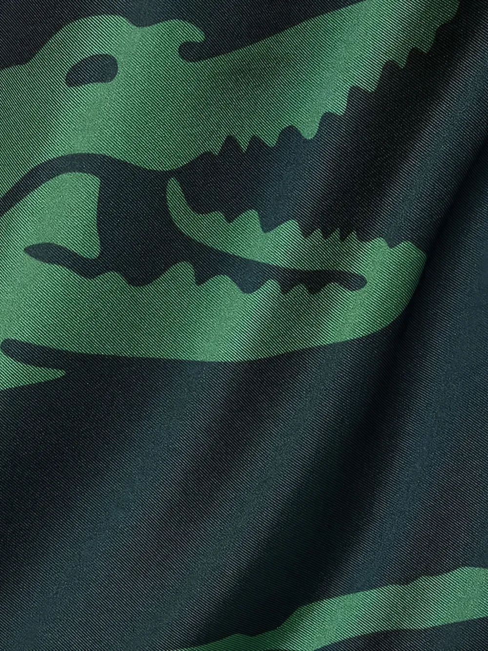 Lacoste Zijden sjaal met krokodilprint - Groen