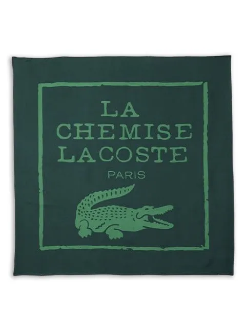 Lacoste crocodile-print silk scarf