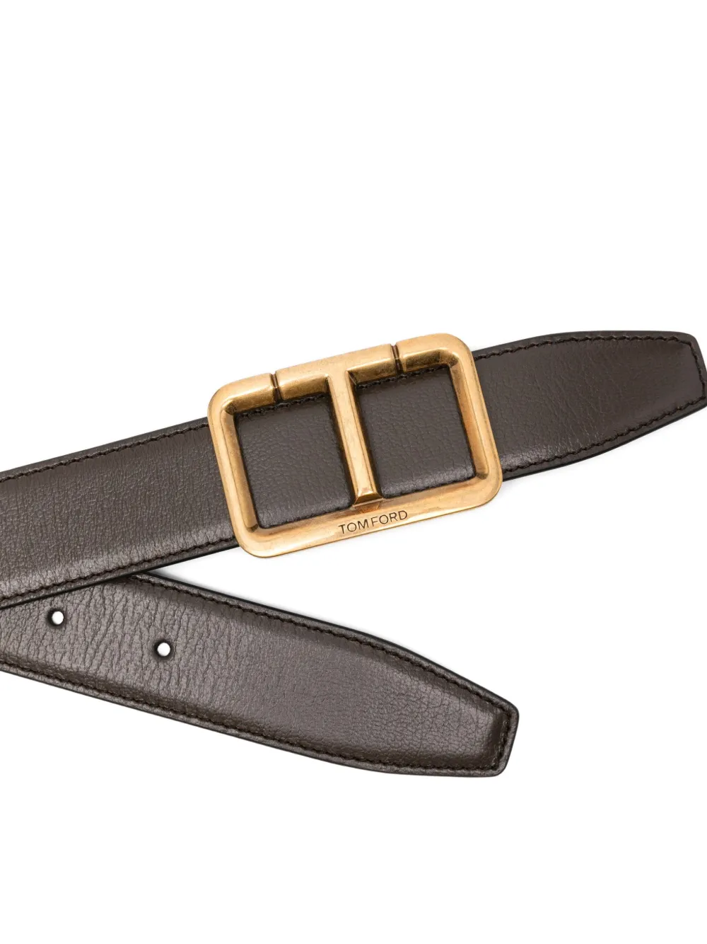 TOM FORD Riem met T-gesp Bruin