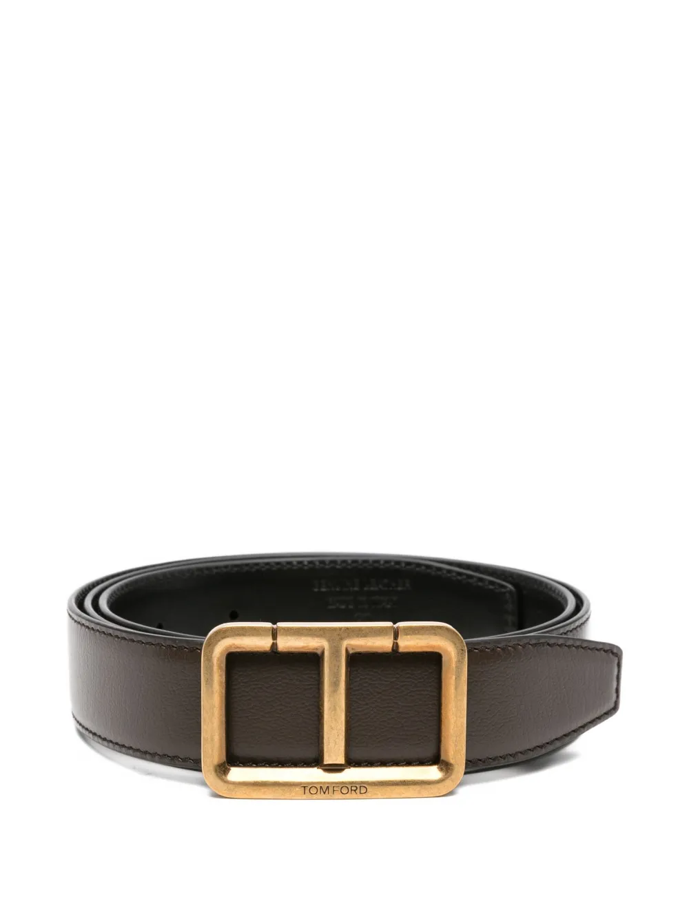 TOM FORD Riem met T-gesp Bruin