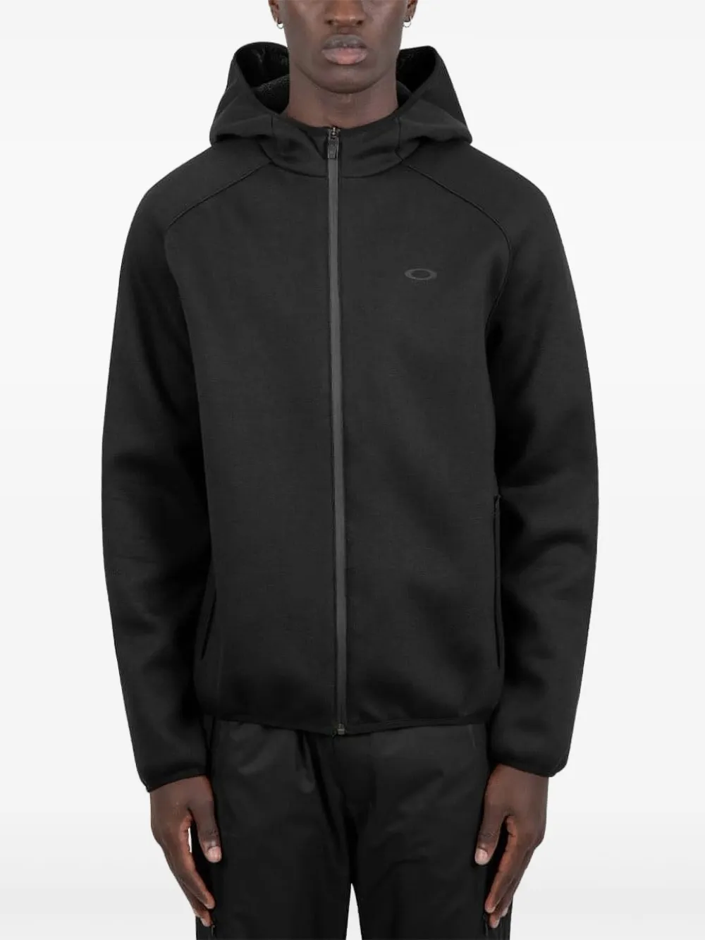 Oakley zip-front hooded jacket Zwart