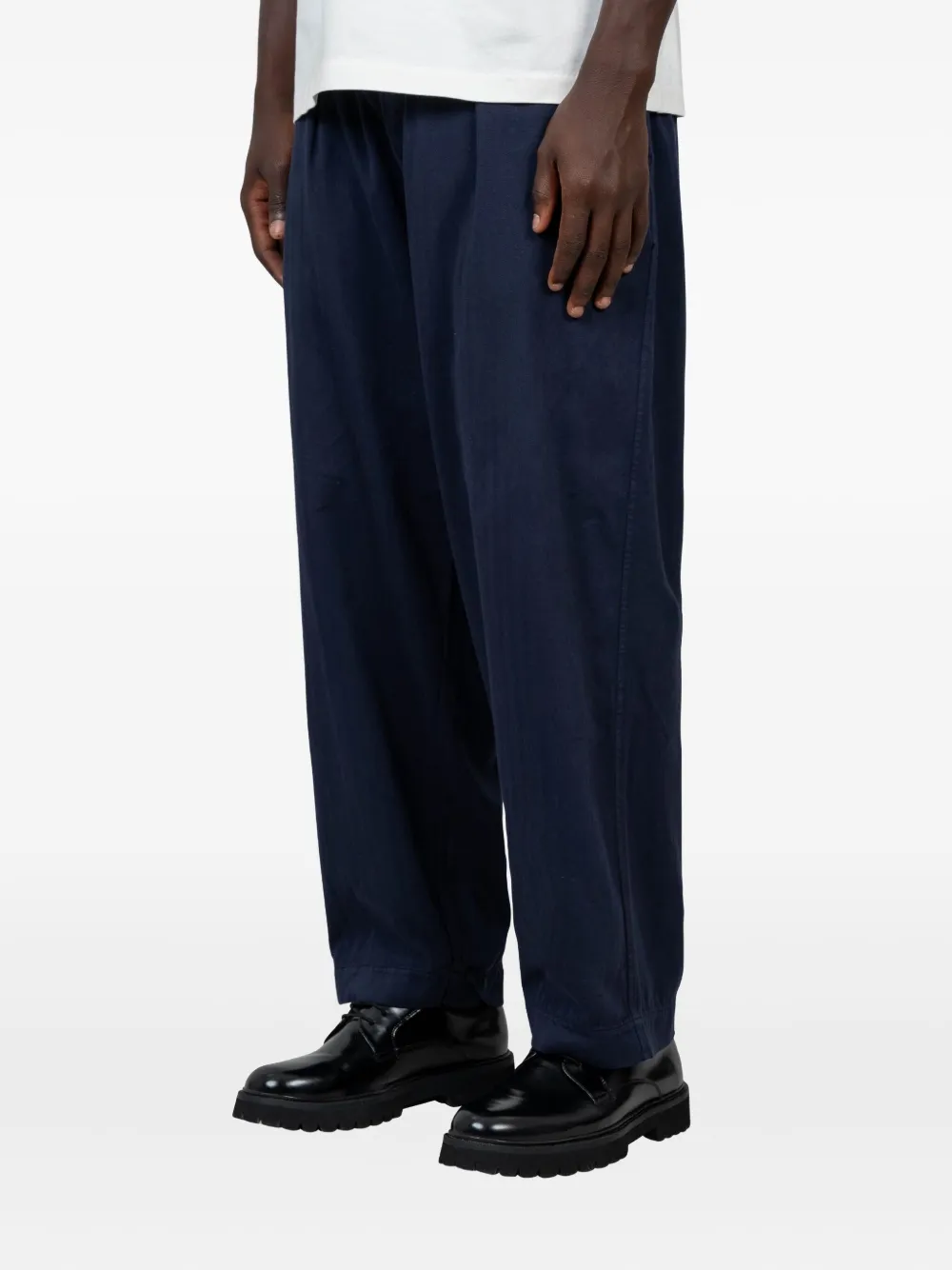 Universal Works Broek met geplooide voorkant Blauw