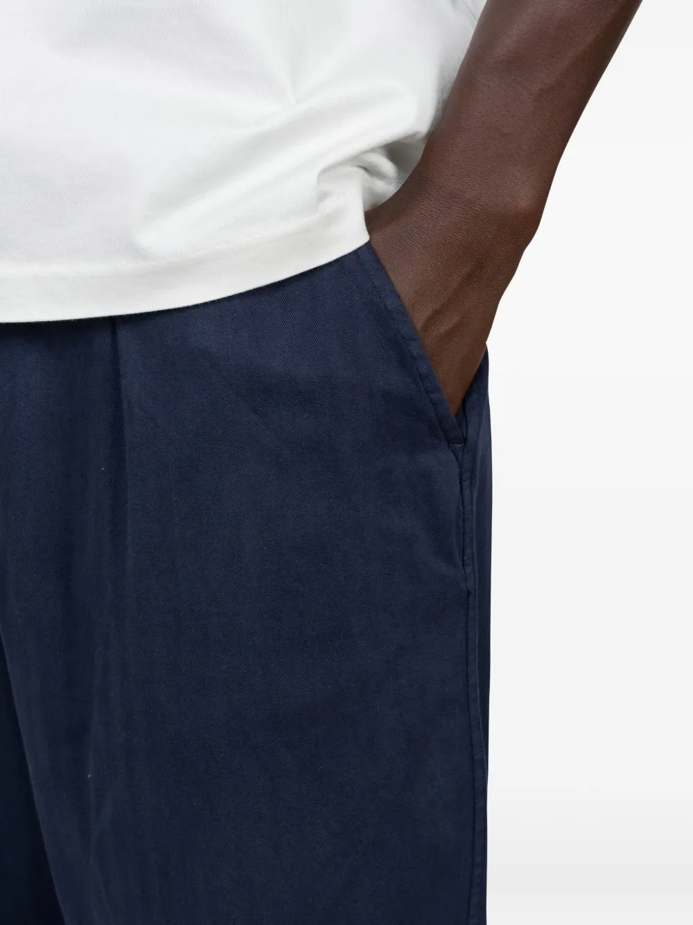 Universal Works Broek met geplooide voorkant Blauw