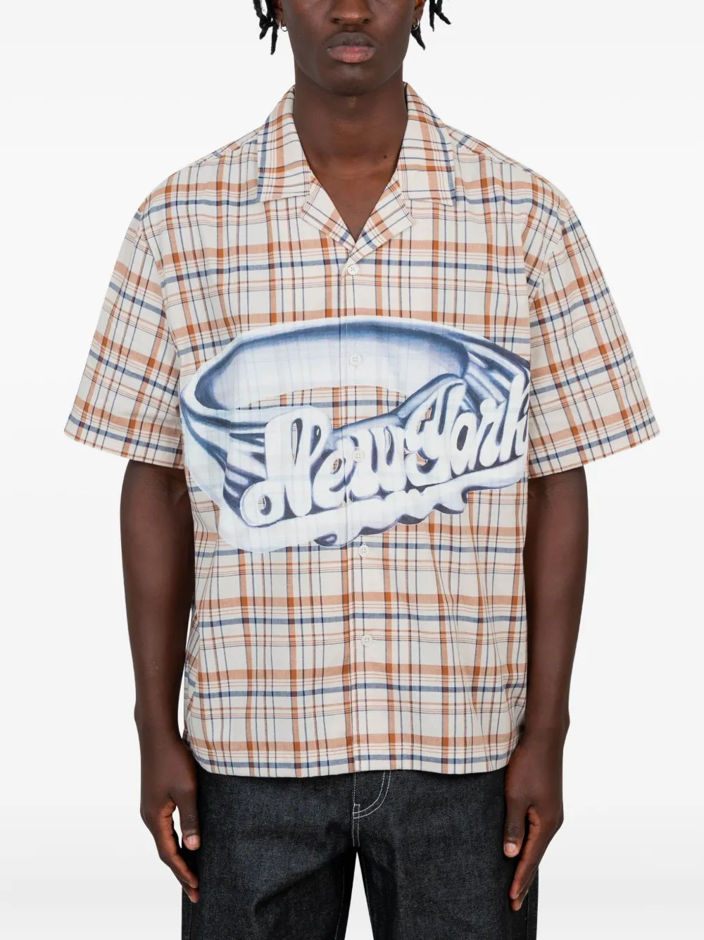 C.P. Company checked New-York-print shirt | Neutrals | Image 1