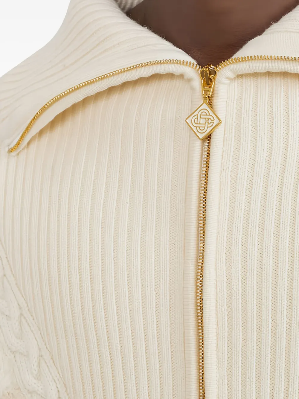 Casablanca Kabelgebreid vest Wit