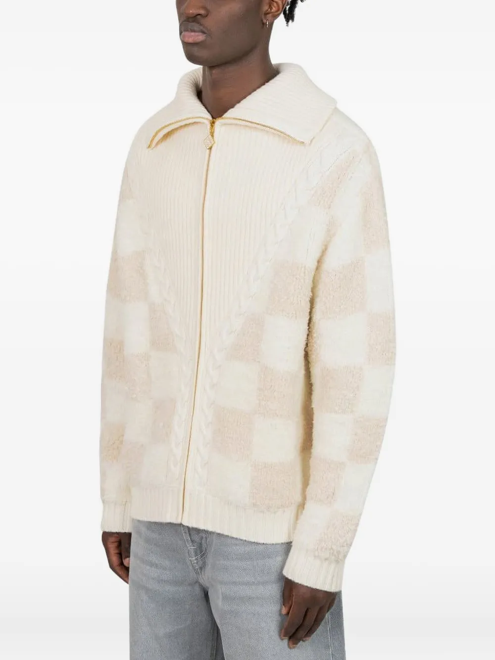 Casablanca Kabelgebreid vest - Wit