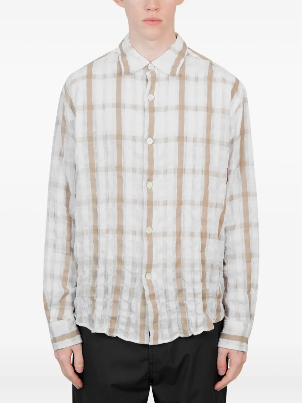 Vous Décidez checked shirt | White | Image 1