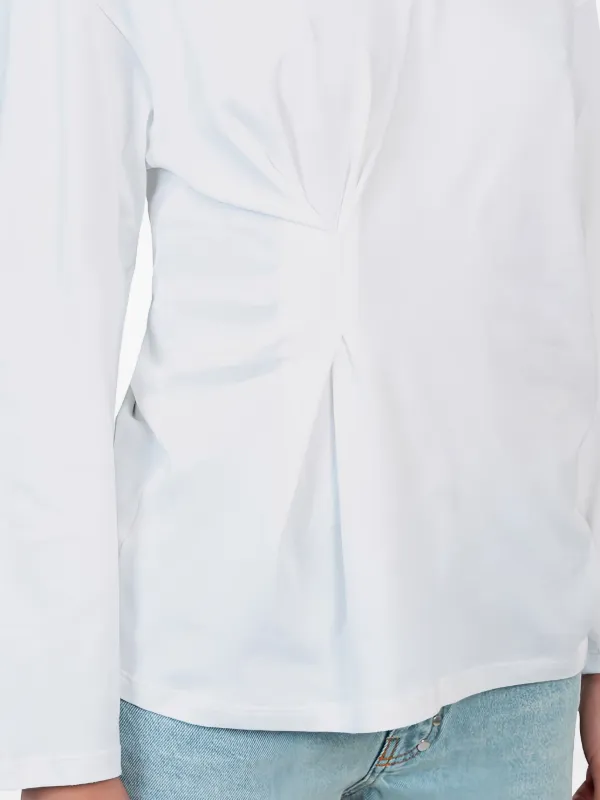 Gimaguas long-sleeve gathered-detail Polo Shirt | FARFETCH