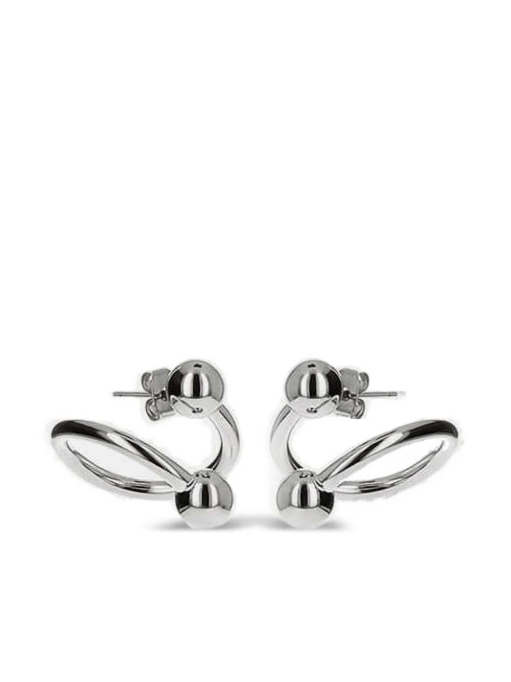 Justine Clenquet palladium-plated hoop earrings | Silver | Image 1