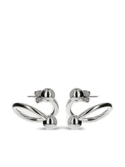 Justine Clenquet palladium-plated hoop earrings